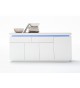 Buffet 175 cm Blanc Laqué & Led RGB