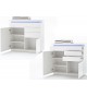 Commode Blanc Laqué & Led RGB