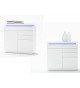 Commode Blanc Laqué & Led RGB