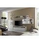Meuble TV Design Lumineux Blanc Laqué