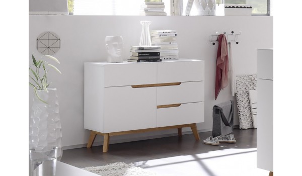 Commode de Salon Scandinave Blanche