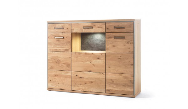 Buffet Haut contemporain en bois Chêne Massif