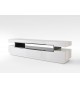 Meuble TV Design Blanc & Gris Laqué
