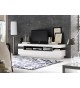 Meuble TV Design Blanc & Gris Laqué