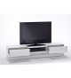 Meuble TV LED Laqué Blanc Design