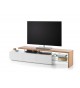 Meuble TV Design Bois et Blanc