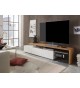 Meuble TV Design Bois et Blanc