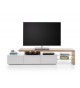 Meuble TV Design Bois et Blanc