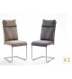 Chaise Tissu Gris ou Marron Clair avec Poignée
