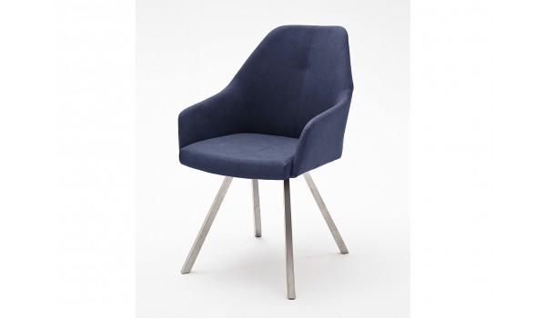 Chaises avec Accoudoirs Simili cuir Pied Inox