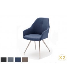 Chaises Design avec Accoudoirs Pied Inox