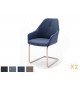 Chaises Enveloppantes avec Accoudoirs Pied Inox