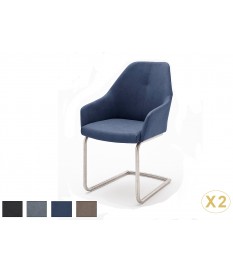 Chaises Enveloppantes avec Accoudoirs Pied Inox