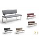 Banc avec Dossier en Cuir Simili Moderne