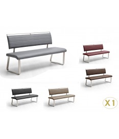 Banc avec Dossier en Cuir Simili Moderne