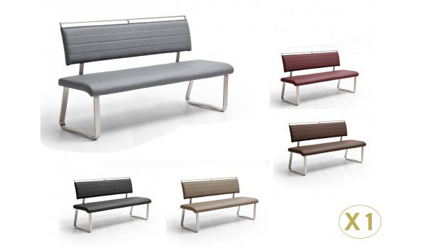 Banc avec Dossier en Cuir Simili Moderne