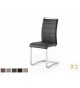 Chaise Simili Cuir avec Poignée en Métal