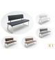 Banc avec Dossier en Cuir Simili Design