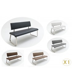 Banc avec Dossier en Cuir Simili Design