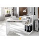 Bureau Design Amovible Blanc Laqué
