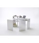 Bureau Design Amovible Blanc Laqué