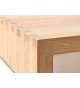 Table Basse de Salon en Bois Verre et Acier