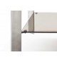 Table Basse Rectangulaire en Bois Verre et Acier