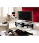 Meuble TV Roulettes Blanc et Noir