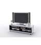 Meuble TV Roulettes Blanc et Noir