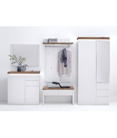 Meuble D'entrée Design Blanc & Bois