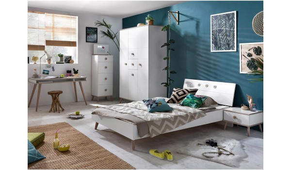 Chambre Ado Moderne Blanche et Bois