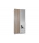 Armoire Miroir Chêne & Blanche pas Cher