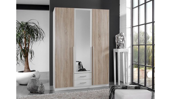 Armoire Penderie Chêne & Blanche pas cher