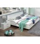 Lit 2 Places Blanc 140x200 cm - Chambre Adulte