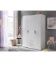 Armoire Dressing Blanche - 3 Portes / 2 Tiroirs