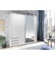 Armoire Blanche avec Miroir - Rangement & Dressing