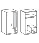 Armoire Blanche - 2 Portes / 2 Tiroirs