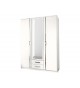 Armoire Blanche - 3 Portes / 2 Tiroirs