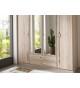 Armoire Bois - 4 Portes / 2 Tiroirs