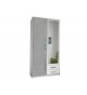Armoire Blanche & Grise - 2 Portes / 2 Tiroirs