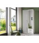 Armoire Blanche & Grise - 2 Portes / 2 Tiroirs