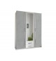 Armoire Blanche & Grise - 3 Portes / 2 Tiroirs