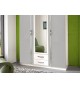 Armoire Blanche & Grise - 3 Portes / 2 Tiroirs