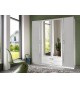 Armoire Blanche & Grise - 4 Portes / 2 Tiroirs