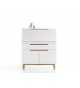 Bureau - Secrétaire Blanc & Bois Scandinave