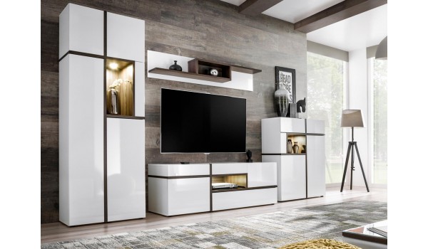 Meuble TV Complet Design Blanc