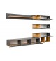Meuble TV Design Led Gris & Bois