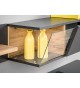 Meuble TV Design Led Gris & Bois
