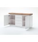 Meuble Buffet Blanc et Bois Massif à Led