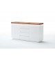 Meuble Buffet Blanc et Bois Massif à Led